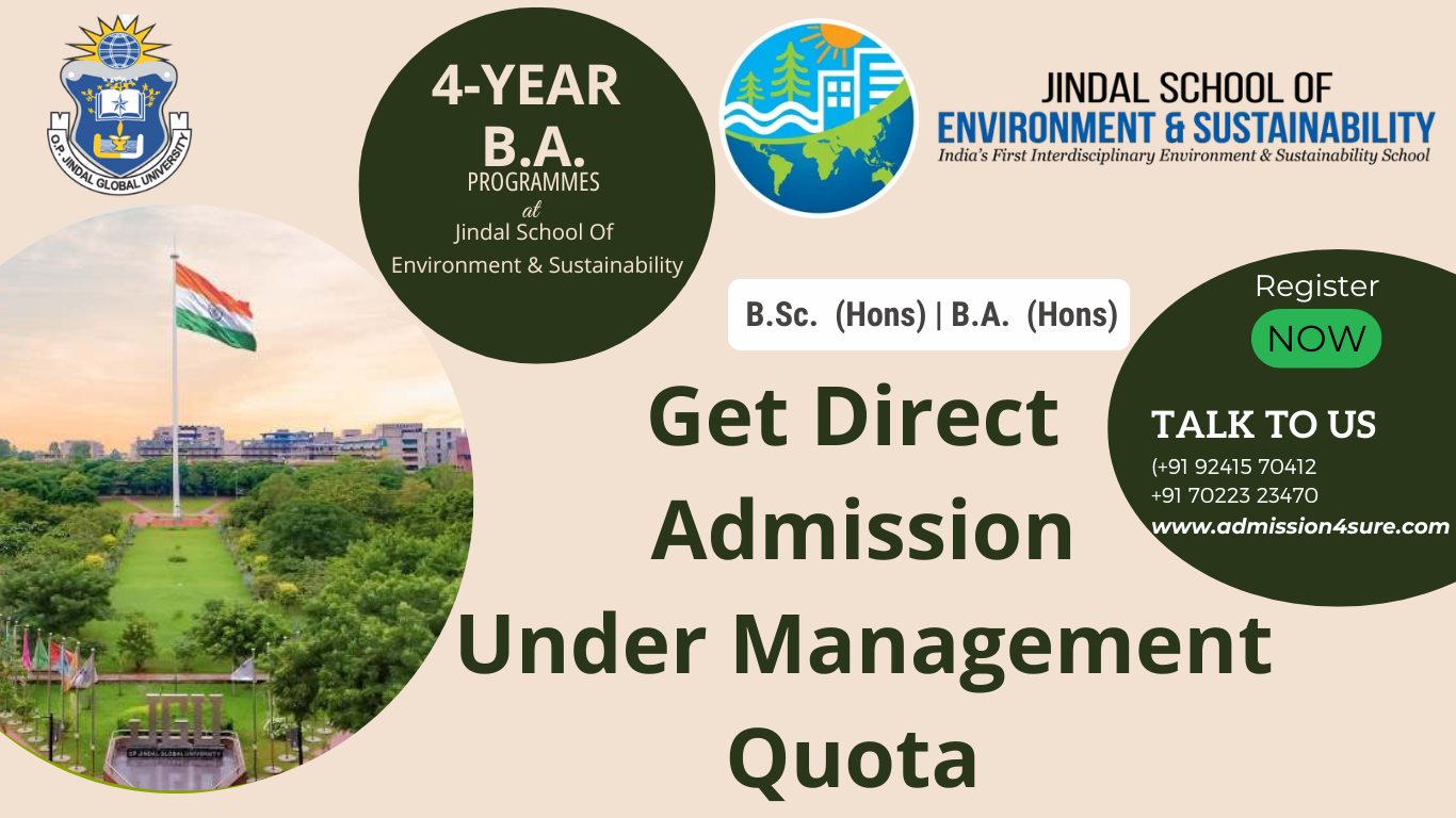 admission in oP jindal global university B.A. honours Environment ...