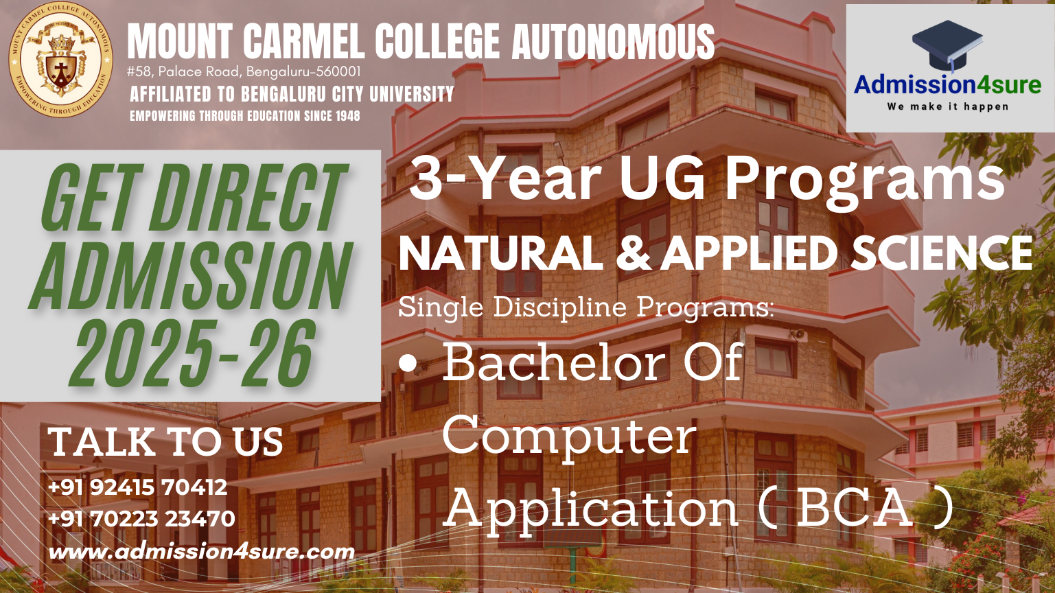 get direct admission at mount carmel college autonomous bangaluru 2025 ...