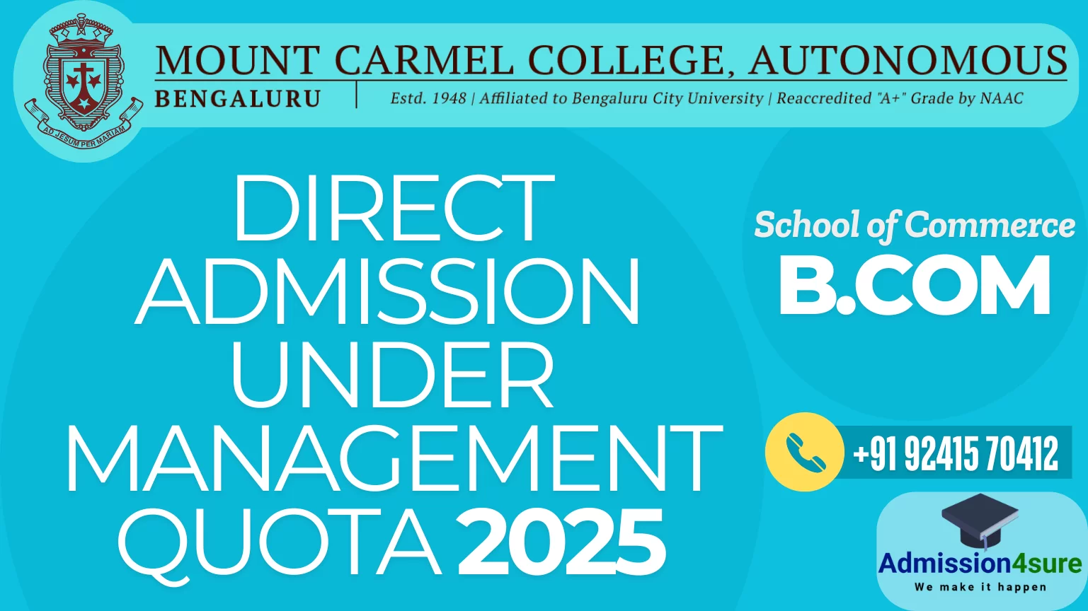Mount Carmel College autonomous Bangalore courses under management ...
